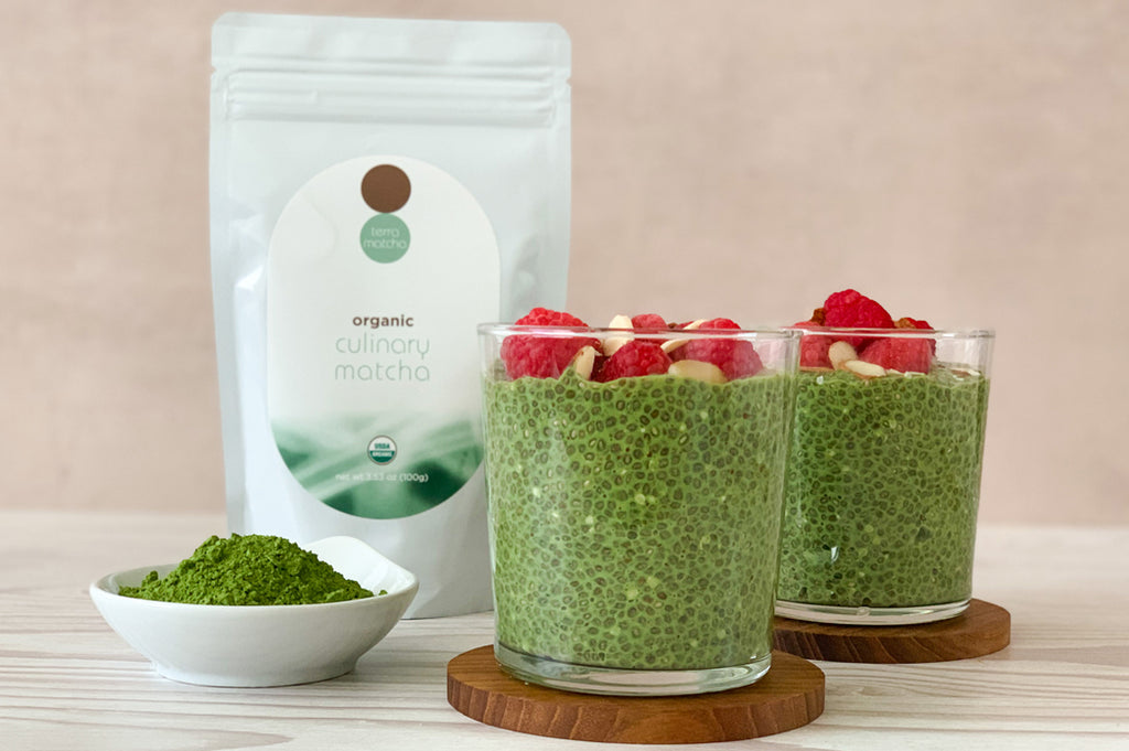 matcha chia pudding